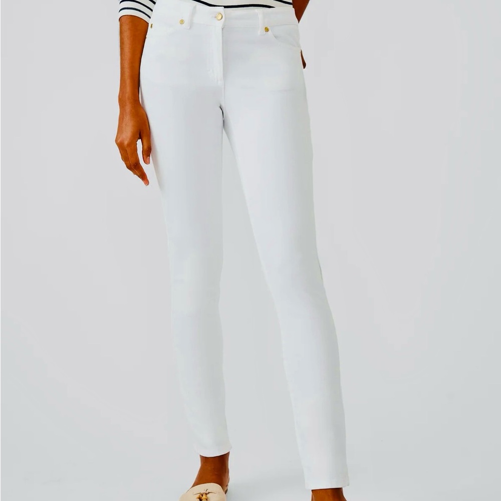 NWOT JMcLaughlin Lexi skinny leg stretch white jeans in size 8